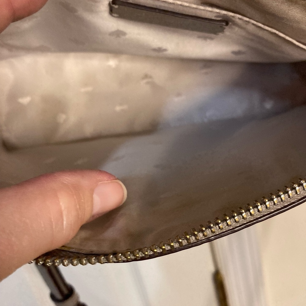 GRay LEATHER KATE SPADE CROSSBODY SHOULDERBAG VNTG - Picture 5 of 12